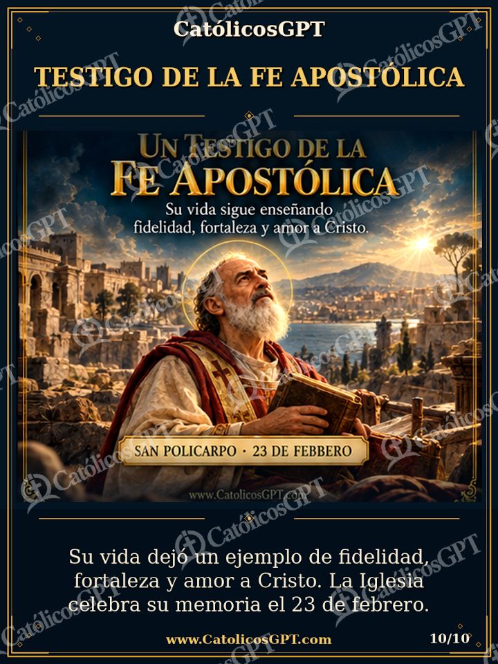 Imagen católica de San Policarpo 10 de 10 — Santos y arcángeles