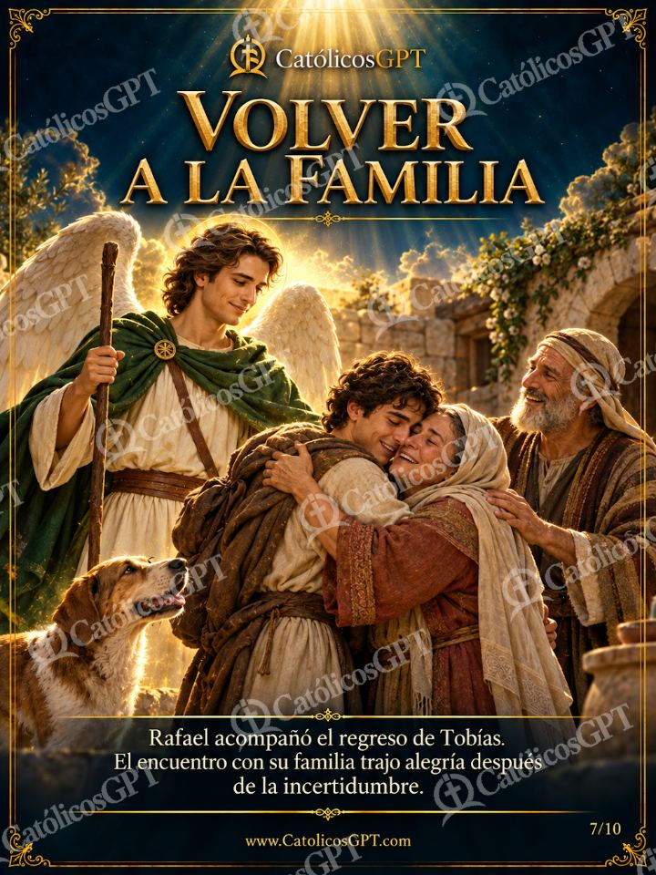 Imagen católica de San Rafael Arcangel 07 VOLVER A LA FAMILIA — Santos y arcángeles