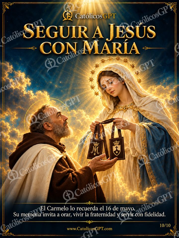 Imagen católica de San Simon Stock 10 SEGUIR A JESUS CON MARIA — Virgen María