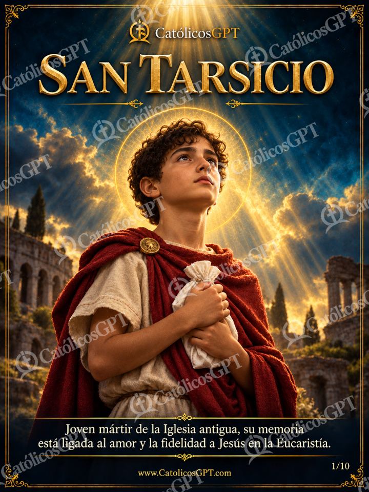 Imagen católica de San Tarsicio 01 SAN TARSICIO — Santos y arcángeles