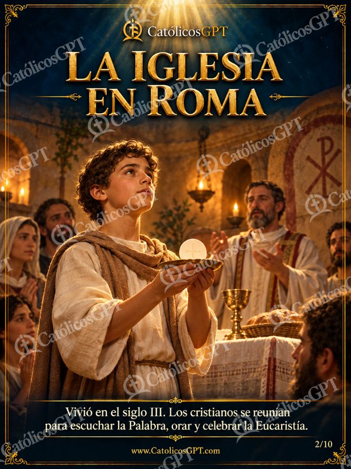 Imagen católica de San Tarsicio 02 LA IGLESIA EN ROMA — Santos y arcángeles