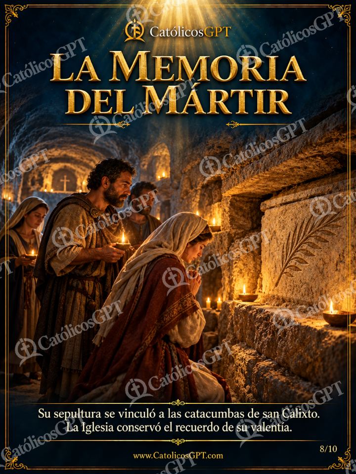 Imagen católica de San Tarsicio 08 LA MEMORIA DEL MARTIR — Santos y arcángeles