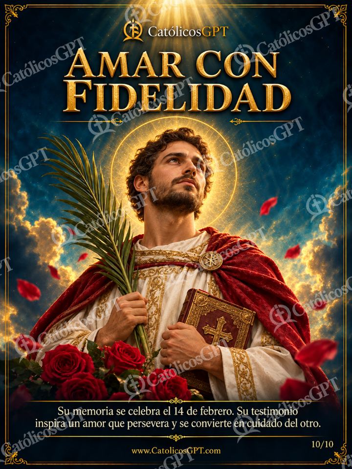 Imagen católica de San Valentin 10 AMAR CON FIDELIDAD — Santos y arcángeles