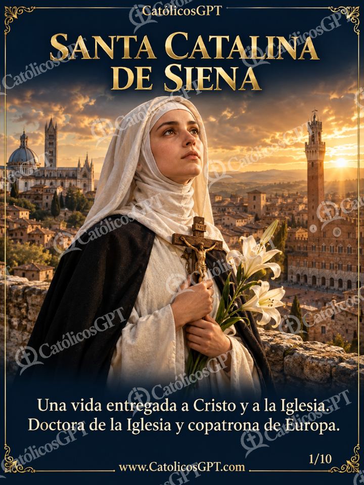Imagen católica de Santa Catalina de Siena 01 de 10 — Santos y arcángeles
