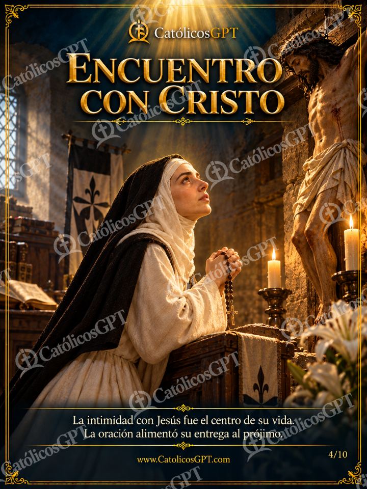 Imagen católica de Santa Catalina de Siena 04 ENCUENTRO CON CRISTO — Santos y arcángeles