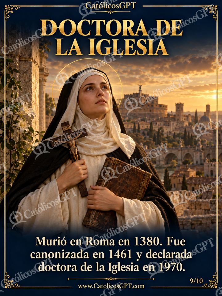 Imagen católica de Santa Catalina de Siena 09 de 10 — Santos y arcángeles