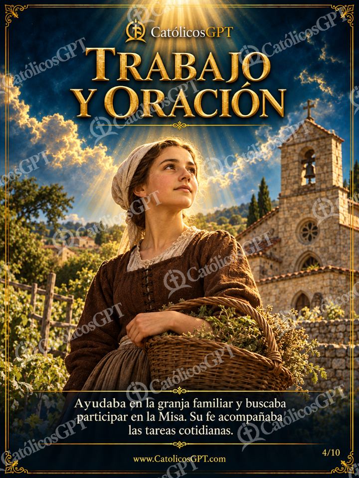 Imagen católica de Santa Catalina Laboure 04 TRABAJO Y ORACION — Oración y devociones