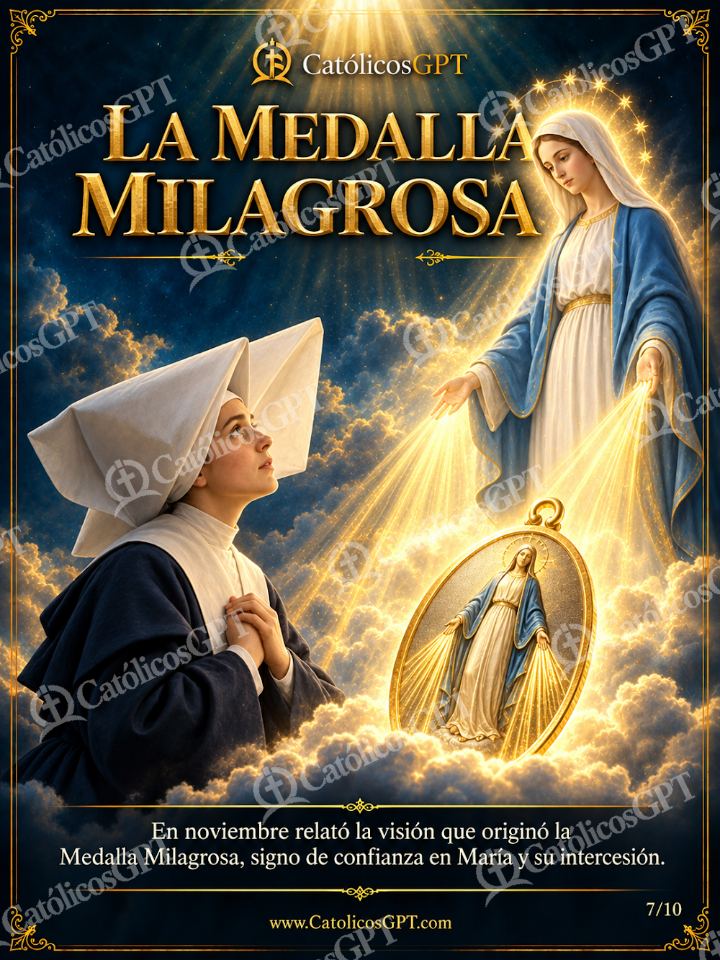 Imagen católica de Santa Catalina Laboure 07 LA MEDALLA MILAGROSA — Santos y arcángeles