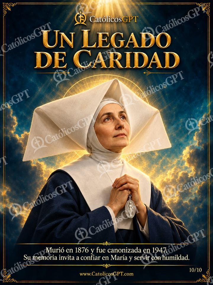 Imagen católica de Santa Catalina Laboure 10 UN LEGADO DE CARIDAD — Santos y arcángeles