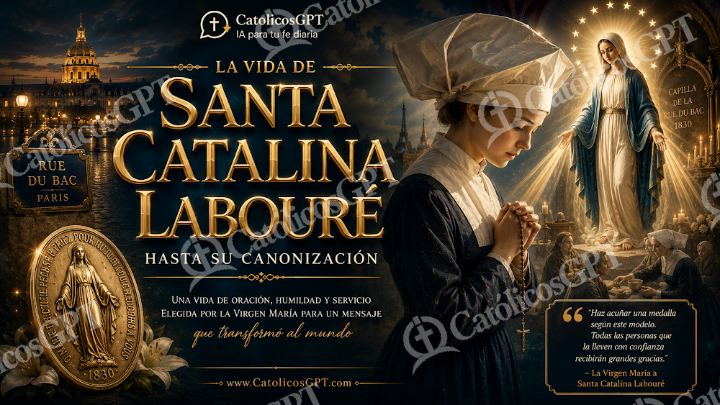 Imagen católica de Santa Catalina Laboure - banner cover 16x9 — Santos y arcángeles
