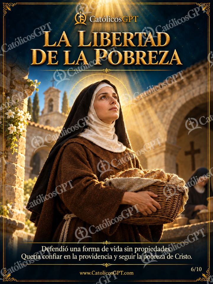 Imagen católica de Santa Clara de Asis 06 LA LIBERTAD DE LA POBREZA — Santos y arcángeles