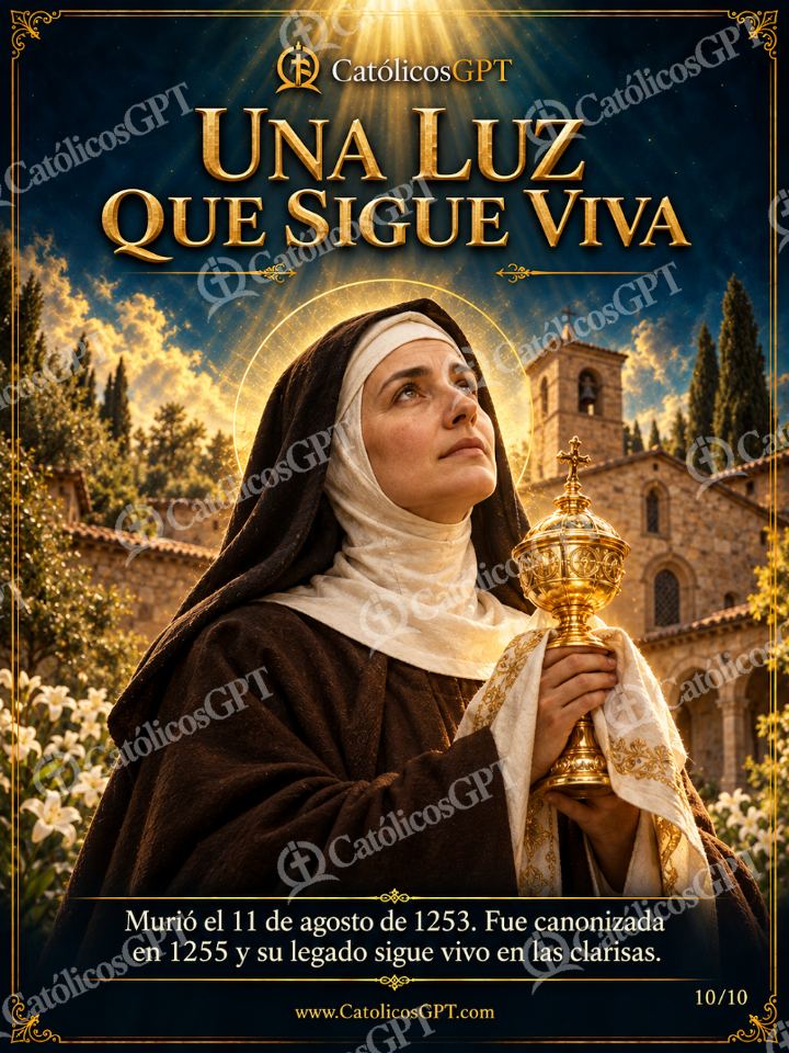 Imagen católica de Santa Clara de Asis 10 UNA LUZ QUE SIGUE VIVA — Santos y arcángeles