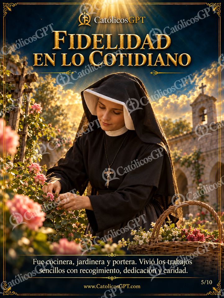 Imagen católica de Santa Faustina Kowalska 05 FIDELIDAD EN LO COTIDIANO — Santos y arcángeles