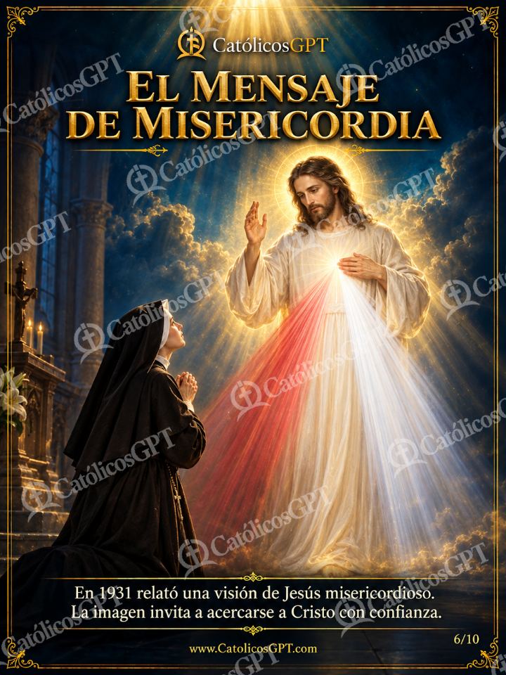 Imagen católica de Santa Faustina Kowalska 06 EL MENSAJE DE MISERICORDIA — Santos y arcángeles