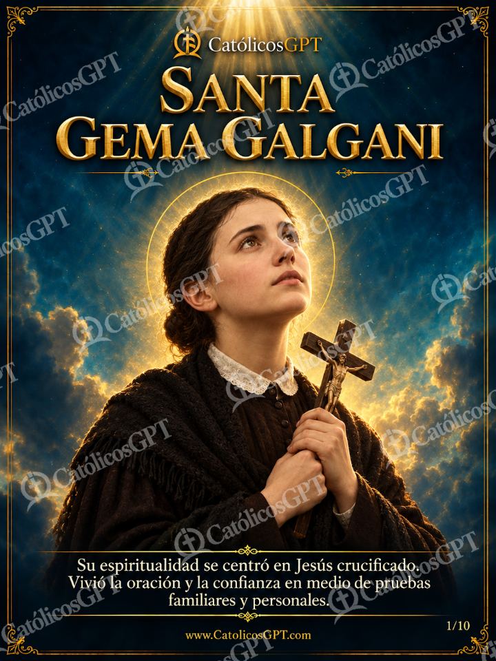 Imagen católica de Santa Gema Galgani 01 SANTA GEMA GALGANI — Santos y arcángeles