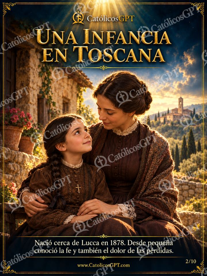 Imagen católica de Santa Gema Galgani 02 UNA INFANCIA EN TOSCANA — Santos y arcángeles