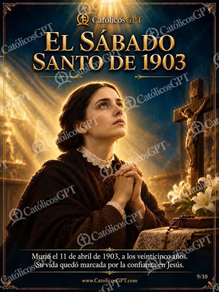 Imagen católica de Santa Gema Galgani 09 EL SABADO SANTO DE 1903 — Santos y arcángeles
