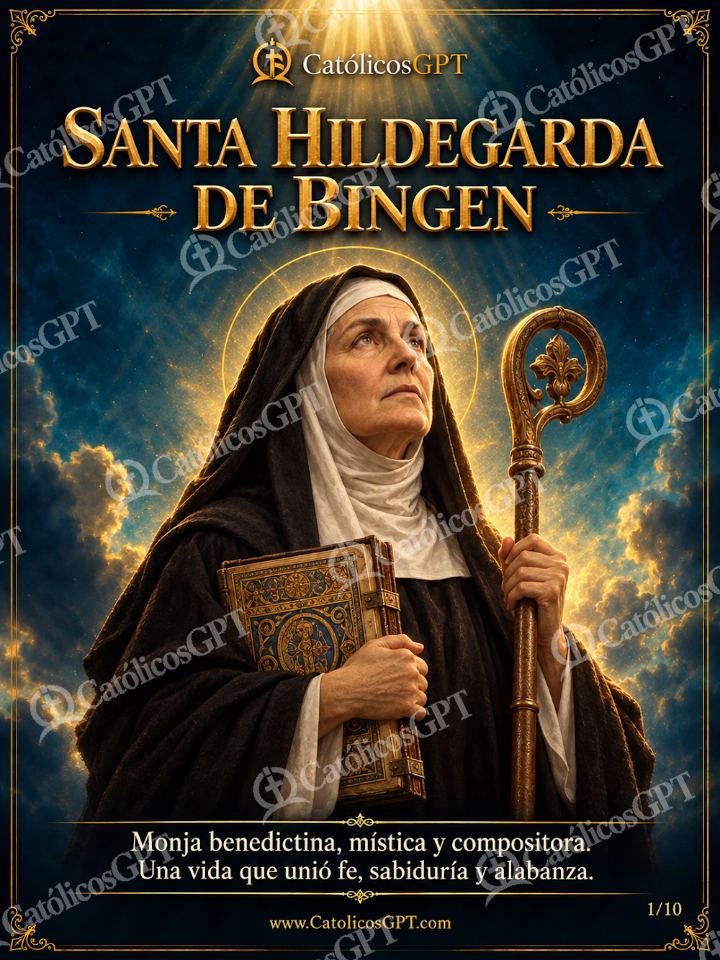 Imagen católica de Santa Hildegarda de Bingen 01 de 10 — Santos y arcángeles