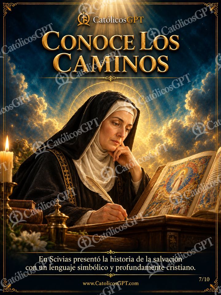 Imagen católica de Santa Hildegarda de Bingen 07 de 10 — Santos y arcángeles