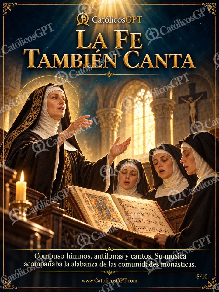 Imagen católica de Santa Hildegarda de Bingen 08 de 10 — Santos y arcángeles