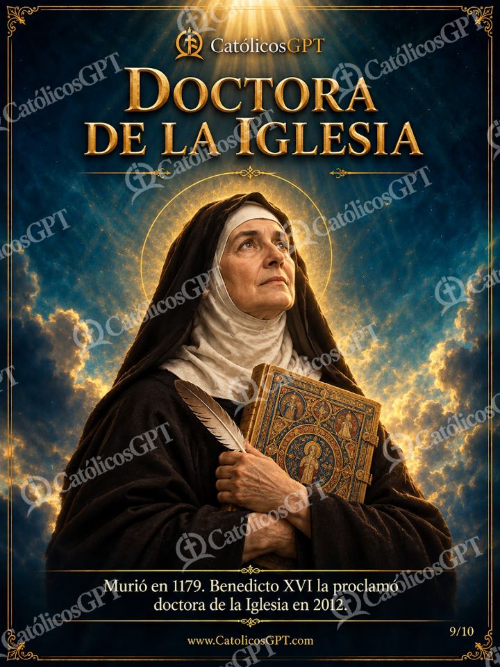 Imagen católica de Santa Hildegarda de Bingen 09 de 10 — Santos y arcángeles