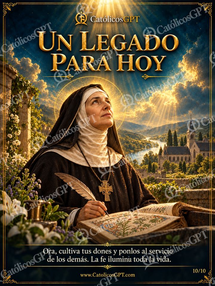 Imagen católica de Santa Hildegarda de Bingen 10 de 10 — Santos y arcángeles
