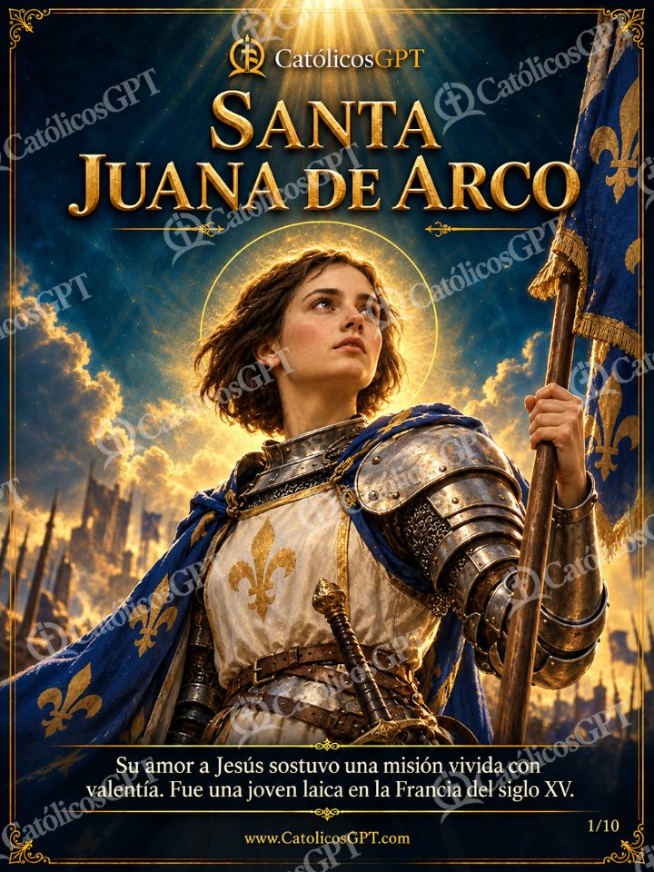 Imagen católica de Santa Juana de Arco 01 SANTA JUANA DE ARCO — Santos y arcángeles