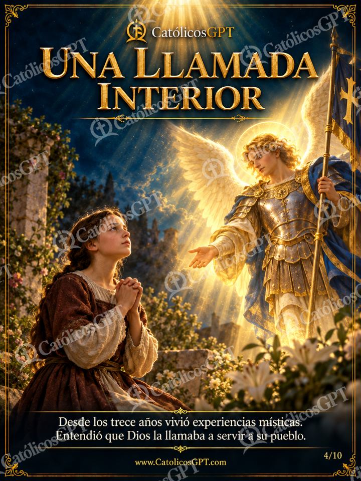 Imagen católica de Santa Juana de Arco 04 UNA LLAMADA INTERIOR — Santos y arcángeles