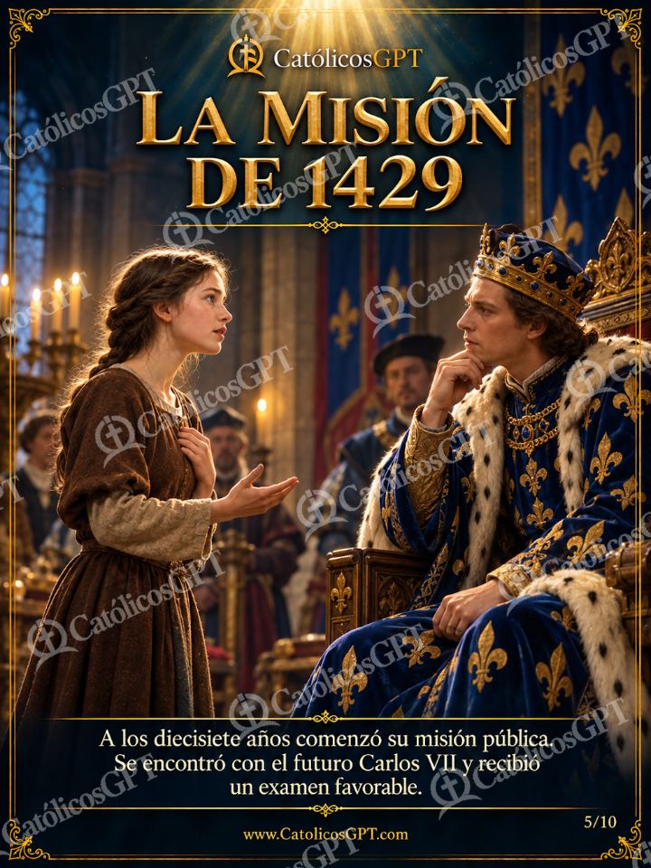 Imagen católica de Santa Juana de Arco 05 LA MISION DE 1429 — Santos y arcángeles