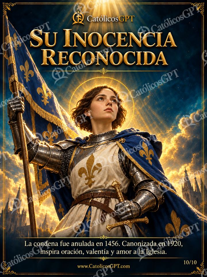Imagen católica de Santa Juana de Arco 10 SU INOCENCIA RECONOCIDA — Santos y arcángeles