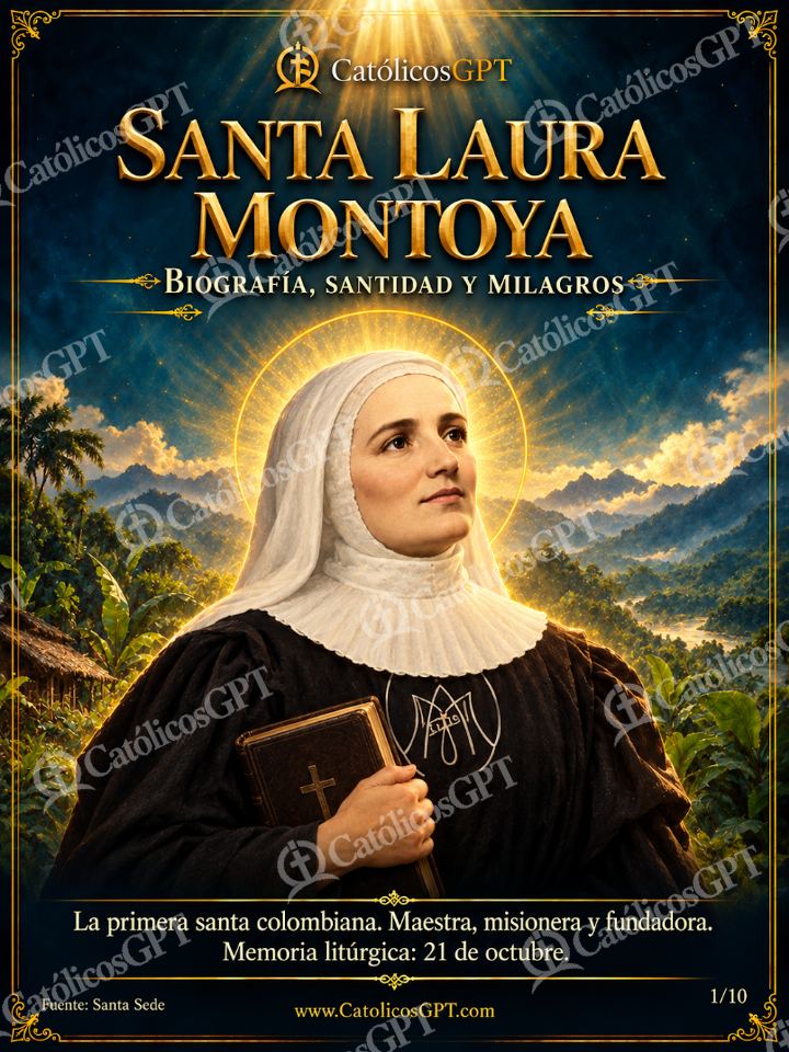 Imagen católica de Santa Laura Montoya - Biografia santidad y milagros - 01 de 10 — Vidas de Santos