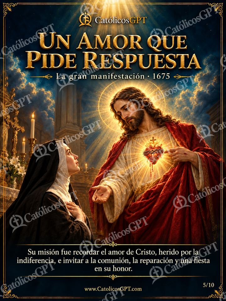 Imagen católica de Santa Margarita Maria Alacoque 05 CatolicosGPT — Santos y arcángeles