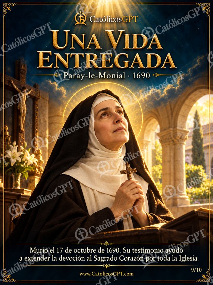 Imagen católica de Santa Margarita Maria Alacoque 09 CatolicosGPT — Santos y arcángeles
