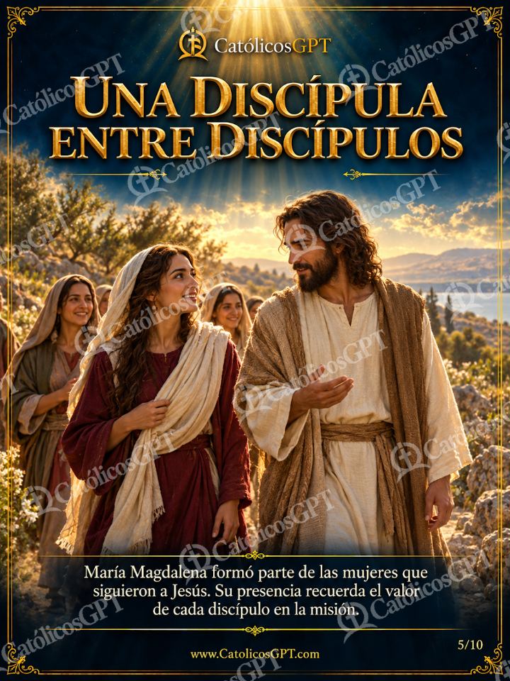 Imagen católica de Santa Maria Magdalena 05 UNA DISCIPULA ENTRE DISCIPULOS — Virgen María