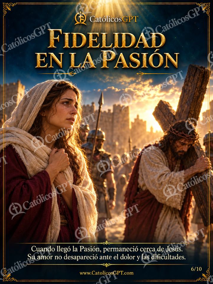 Imagen católica de Santa Maria Magdalena 06 FIDELIDAD EN LA PASION — Virgen María