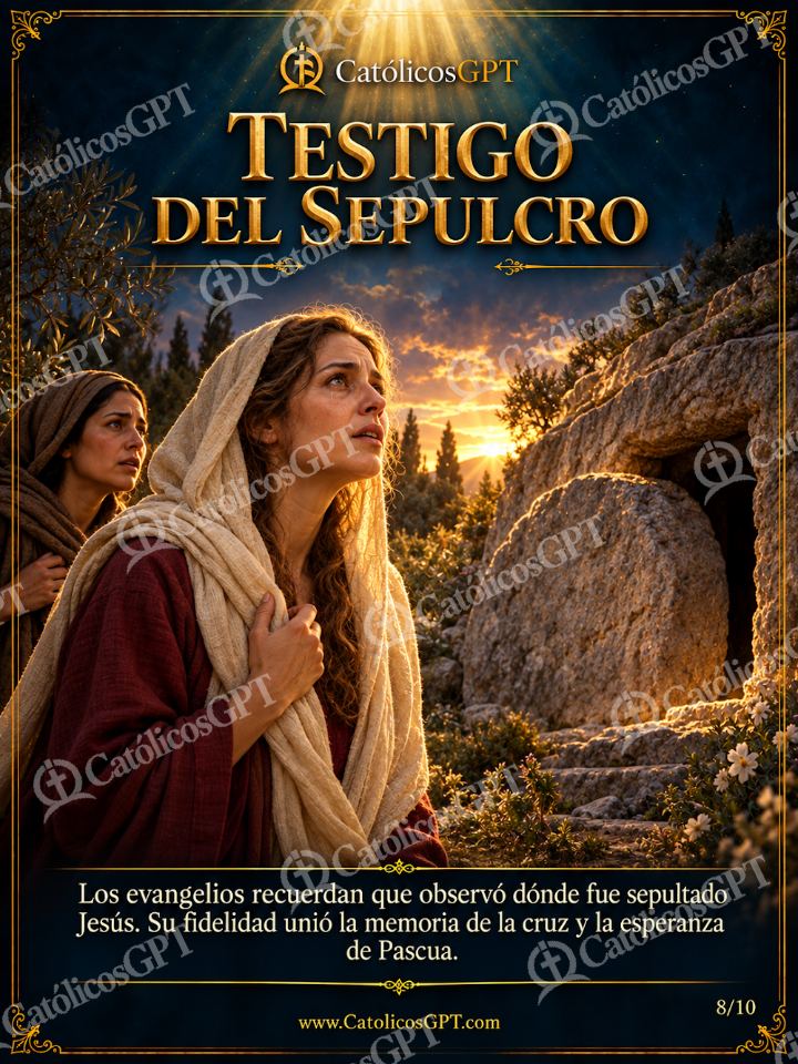 Imagen católica de Santa Maria Magdalena 08 TESTIGO DEL SEPULCRO — Virgen María