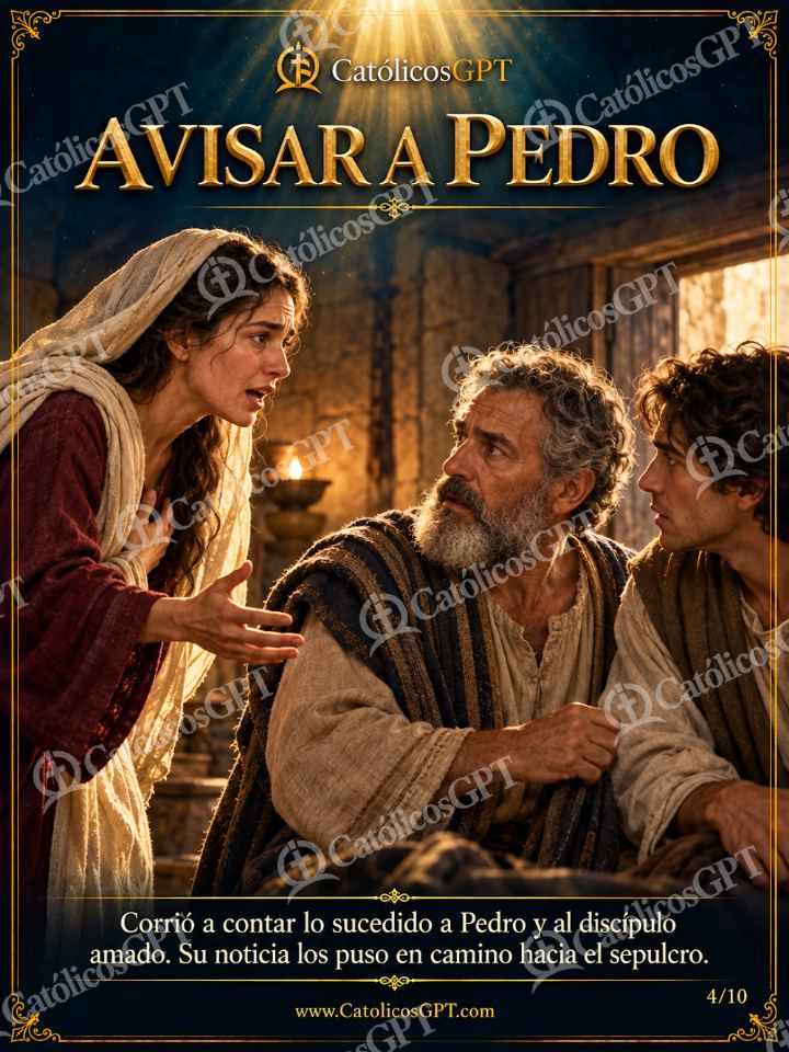 Imagen católica de Santa Maria Magdalena Pascua 04 AVISAR A PEDRO — Virgen María