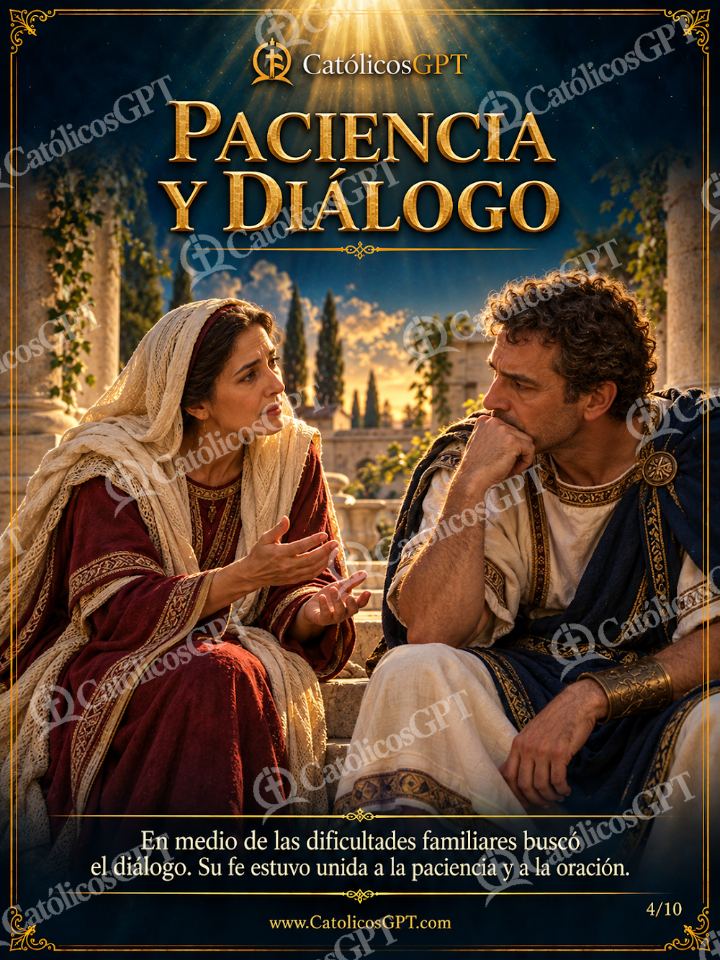 Imagen católica de Santa Monica 04 PACIENCIA Y DIALOGO — Santos y arcángeles