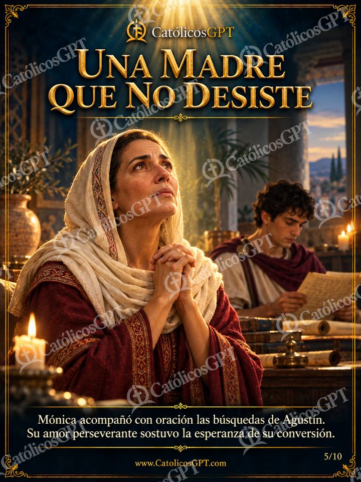Imagen católica de Santa Monica 05 UNA MADRE QUE NO DESISTE — Santos y arcángeles