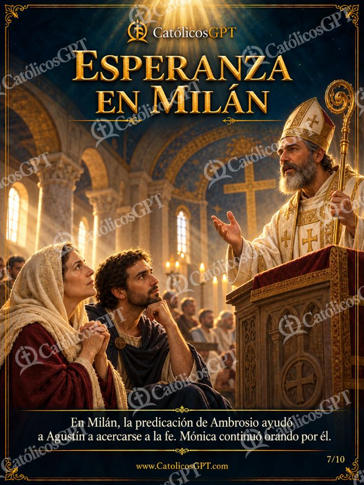 Imagen católica de Santa Monica 07 ESPERANZA EN MILAN — Santos y arcángeles