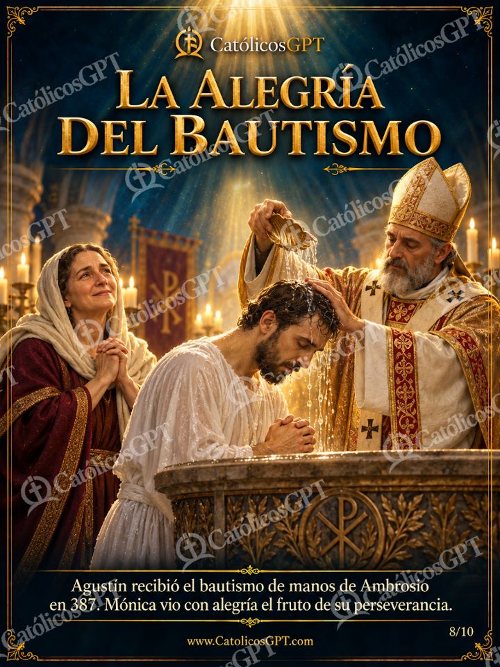 Imagen católica de Santa Monica 08 LA ALEGRIA DEL BAUTISMO — Sacramentos