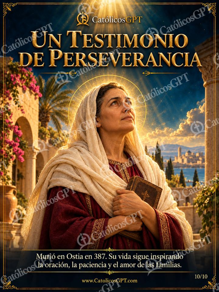 Imagen católica de Santa Monica 10 UN TESTIMONIO DE PERSEVERANCIA — Santos y arcángeles