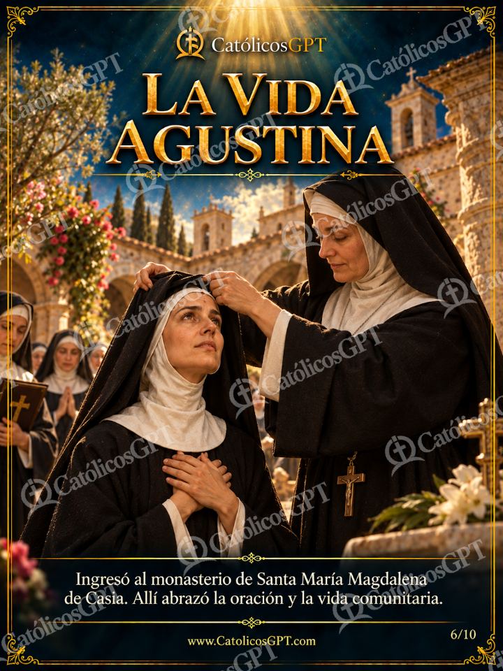 Imagen católica de Santa Rita de Casia 06 LA VIDA AGUSTINA — Santos y arcángeles