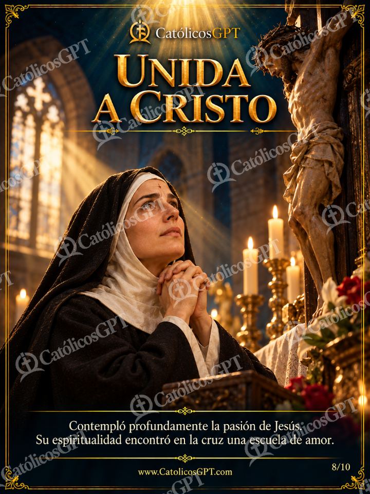 Imagen católica de Santa Rita de Casia 08 UNIDA A CRISTO — Santos y arcángeles