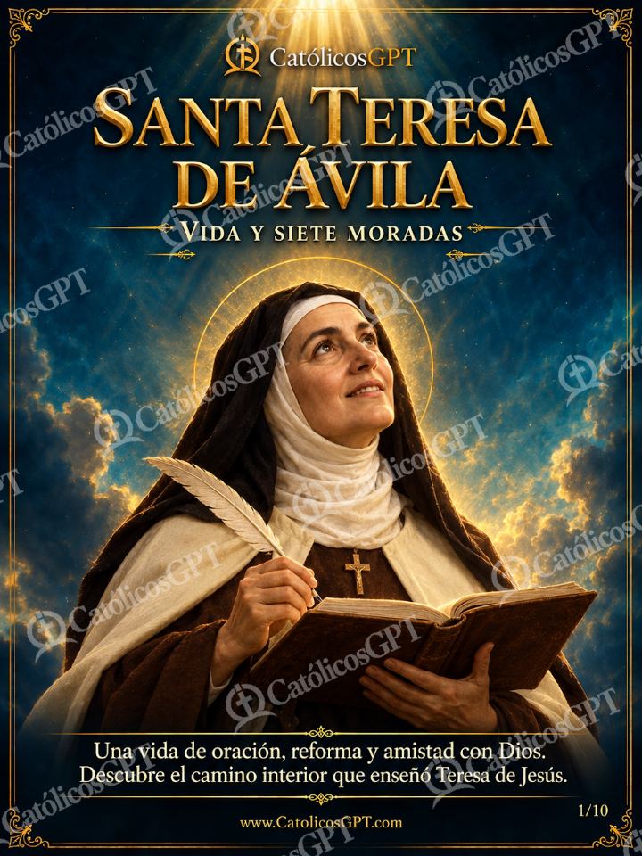 Imagen católica de Santa Teresa de Avila 01 de 10 — Santos y arcángeles