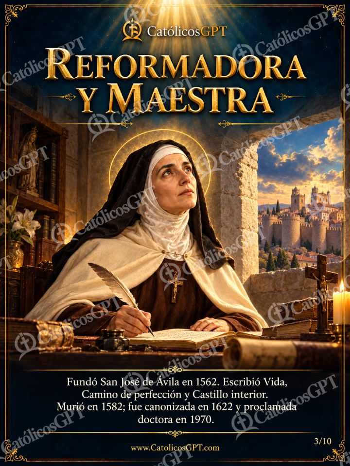 Imagen católica de Santa Teresa de Avila 03 de 10 — Santos y arcángeles