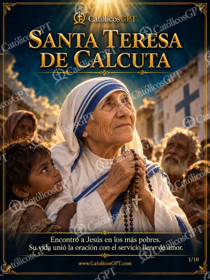 Imagen católica de Santa Teresa de Calcuta 01 SANTA TERESA DE CALCUTA — Santos y arcángeles