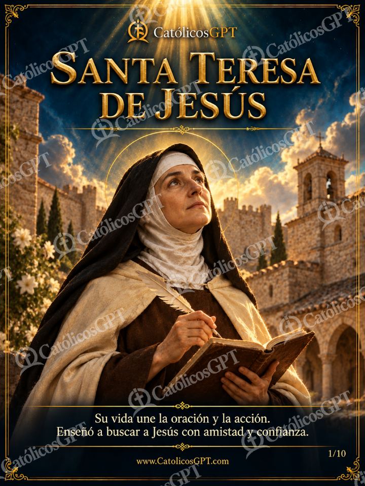 Imagen católica de Santa Teresa de Jesus 01 SANTA TERESA DE JESUS — Santos y arcángeles