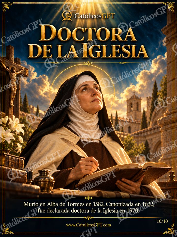 Imagen católica de Santa Teresa de Jesus 10 DOCTORA DE LA IGLESIA — Santos y arcángeles