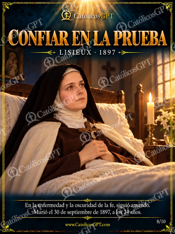 Imagen católica de Santa Teresita del Niño Jesús - Confiar en la prueba — Santos y arcángeles